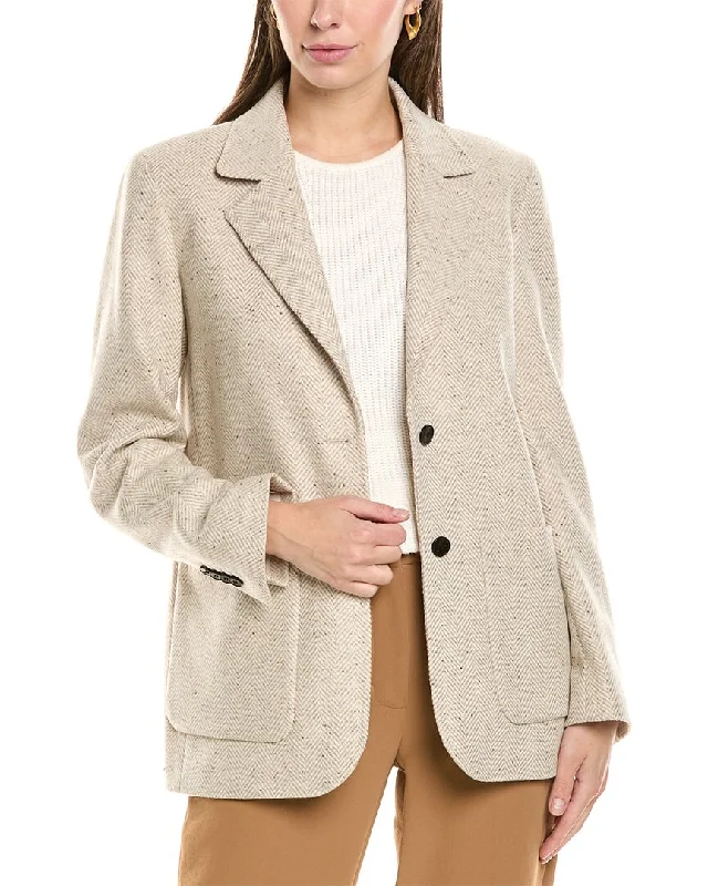 Romantic Temperament Lafayette 148 New York Benson Silk-Blend Blazer