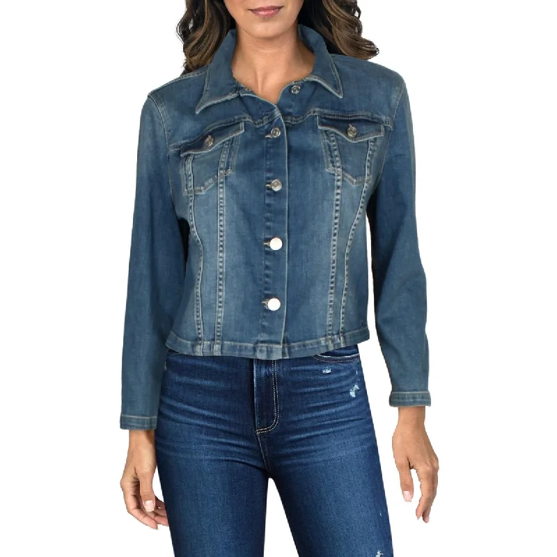 Fashion Classic Tommy Hilfiger Womens Faded Strech Denim Jacket