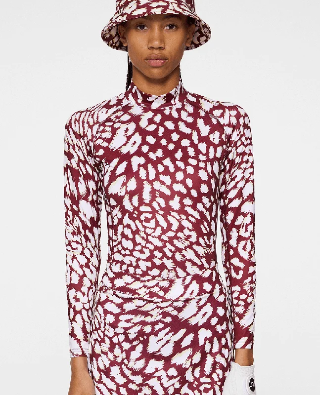 Classic Items J.Lindeberg Asa Printed Soft Compression Top Glitch Leo Lime
