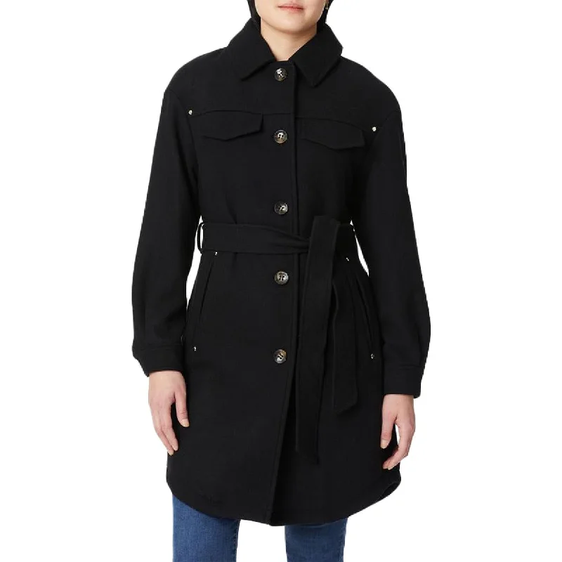 Minimal Classic Vince Camuto Womens Belted Warm Wool Coat