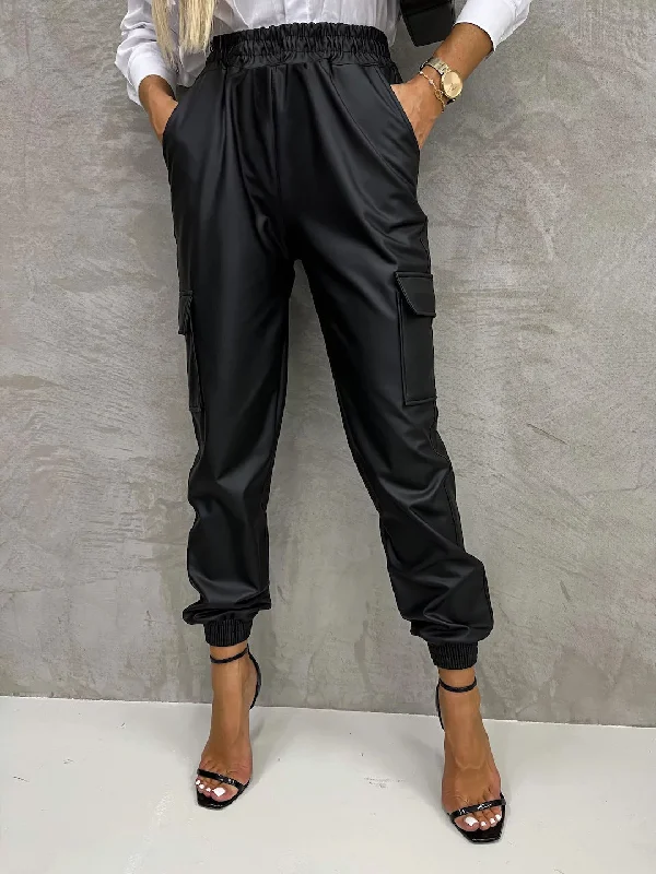 Elegant Dressing Fashion Ankle-tied Elastic Waist Pants Women