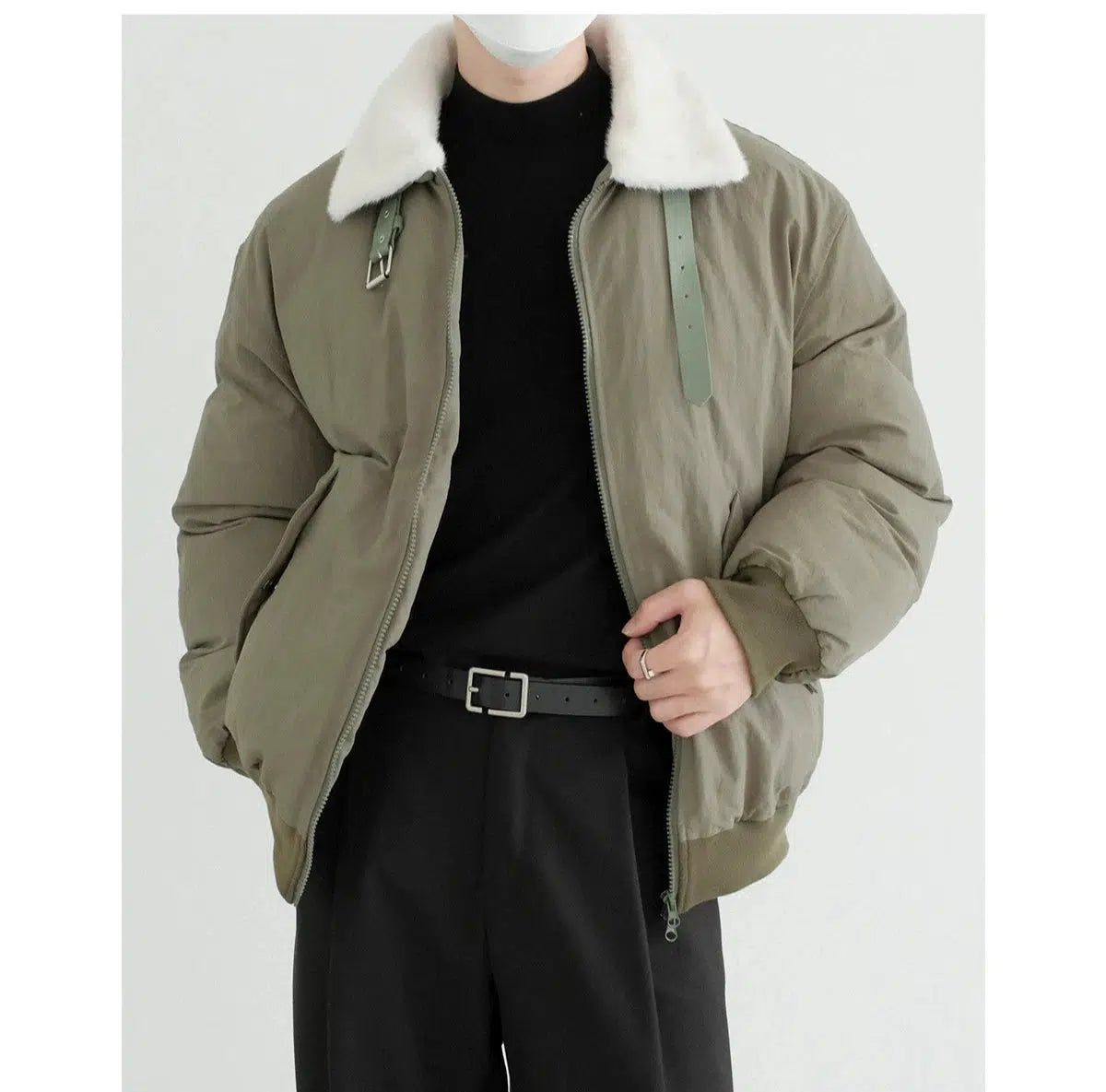 American Style Faux Fur Collar Insulated Jacket