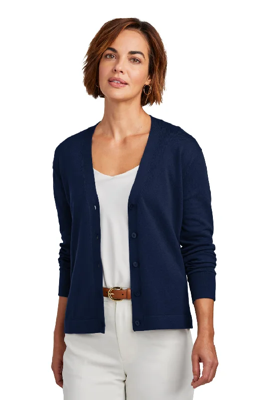 High Street Fashion Brooks Brothers Womens Long Sleeve Cardigan Sweater - Navy Blue High Street Fashion Brooks Brothers Womens Long Sleeve Cardigan Sweater - Navy Blue