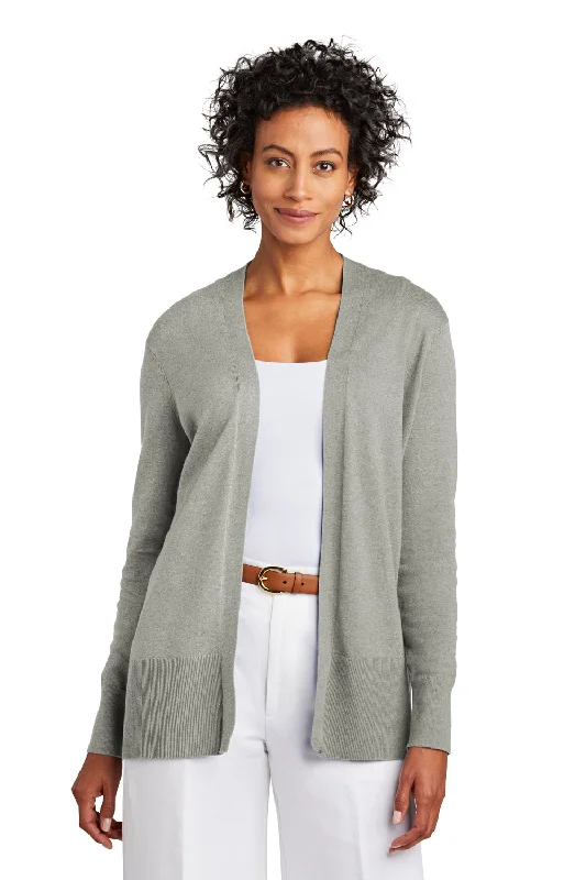 Bright Colors Brooks Brothers Womens Long Sleeve Cardigan Sweater - Heather Light Shadow Grey Bright Colors Brooks Brothers Womens Long Sleeve Cardigan Sweater - Heather Light Shadow Grey