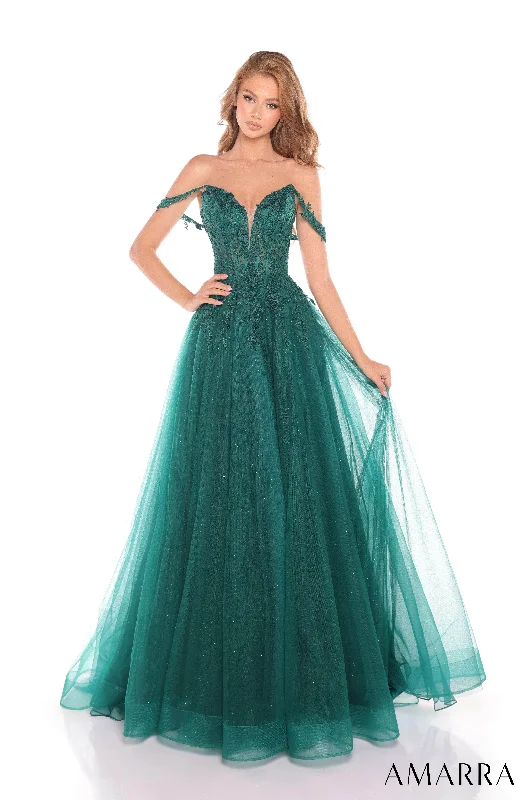 Boutique Recommendation Amarra 88287 - Elegant A-line Lace Applique Evening Gown