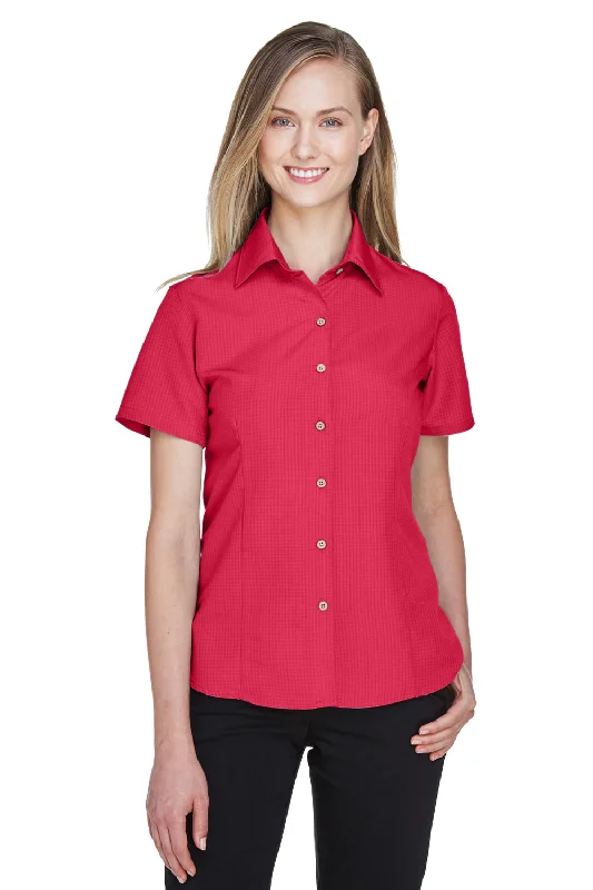 Fashion Must-have Harriton Womens Barbados Wrinkle Resistant Short Sleeve Button Down Camp Shirt - Parrot Red Fashion Must-have Harriton Womens Barbados Wrinkle Resistant Short Sleeve Button Down Camp Shirt - Parrot Red