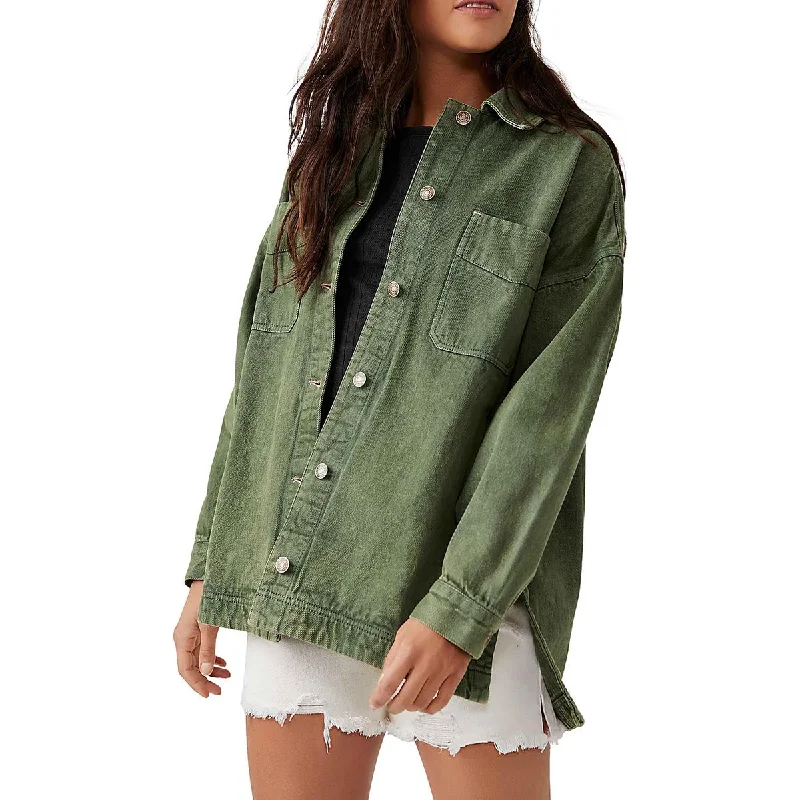 Basic Version We The Free Womens Cotton Oversized Shirt Jacket