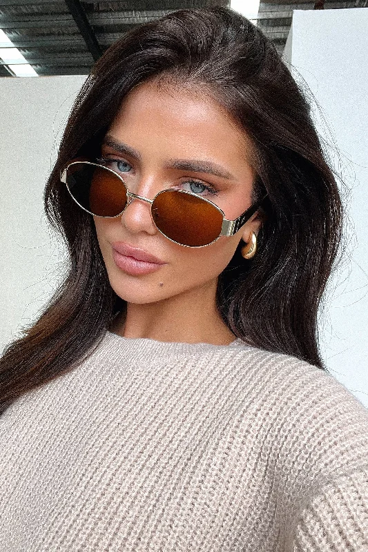 Comfy Layers Adonis Sunglasses - Gold/Brown