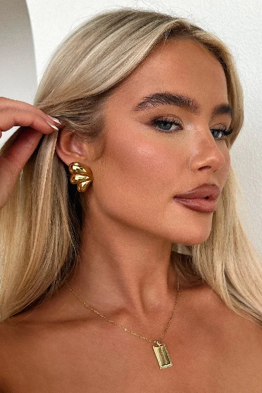 Classic Comfort Aldina Studs - 18K Gold Plated
