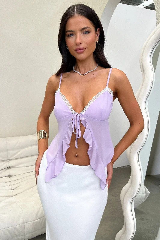 Comfortable Fashion Bridget Top - Lilac