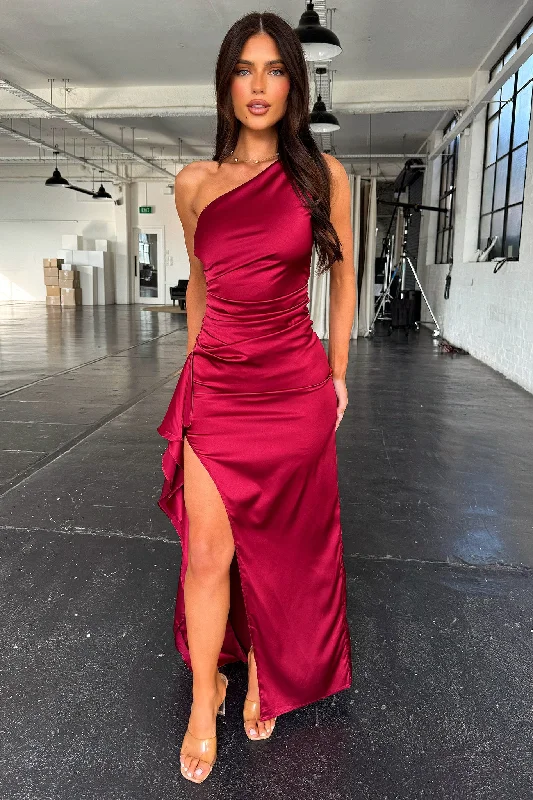 Timeless Comfort Elianna Maxi Dress - Burgundy