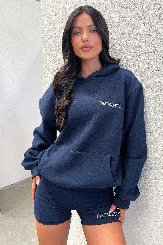 Relaxed Fit Wear Jaska Hoodie - Navy