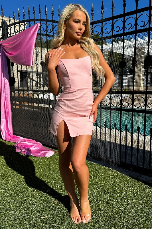 Bright Colors Lane Mini Dress - Baby Pink
