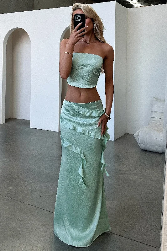 Everyday Style Raima Maxi Skirt - Green
