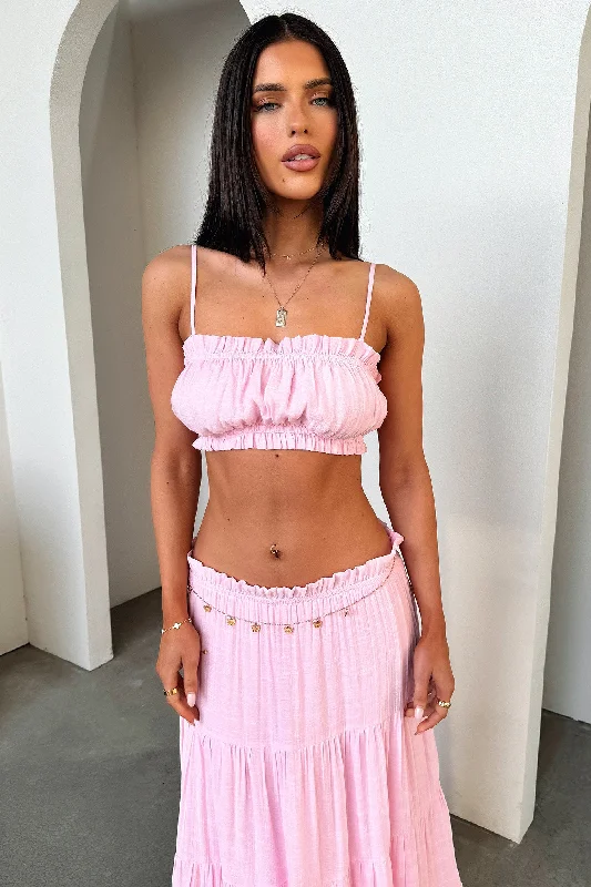 British Style Selina Crop - Baby Pink