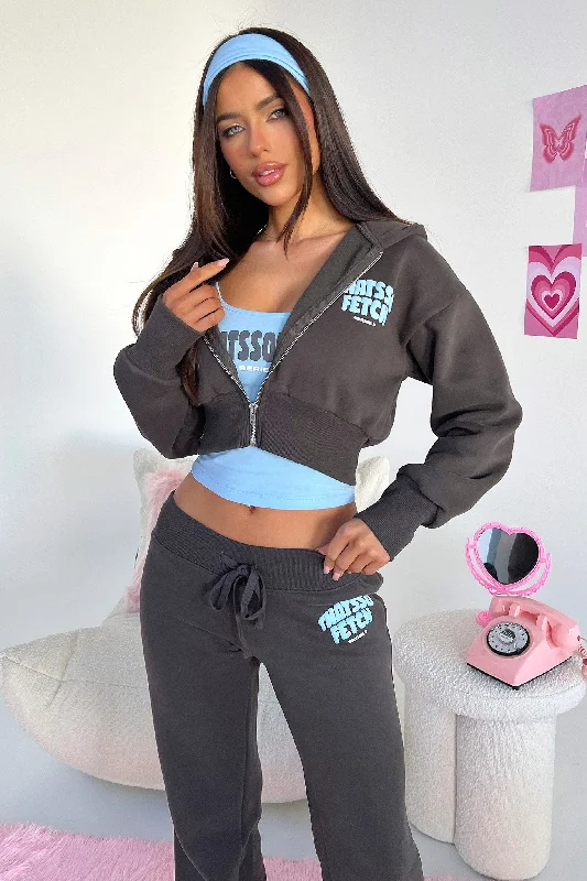 French Style Series 5 Cropped Jacket - Charcoal/Blue