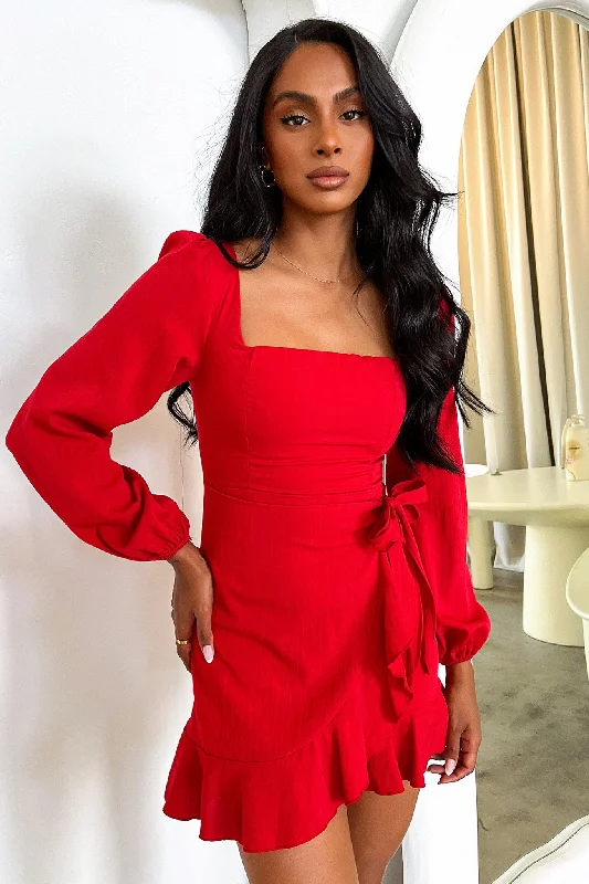 Fashionable Ease Silvana Dress - Red
