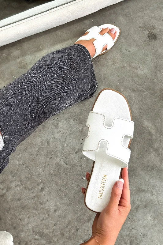 Effortless Comfort Valia Slides - White