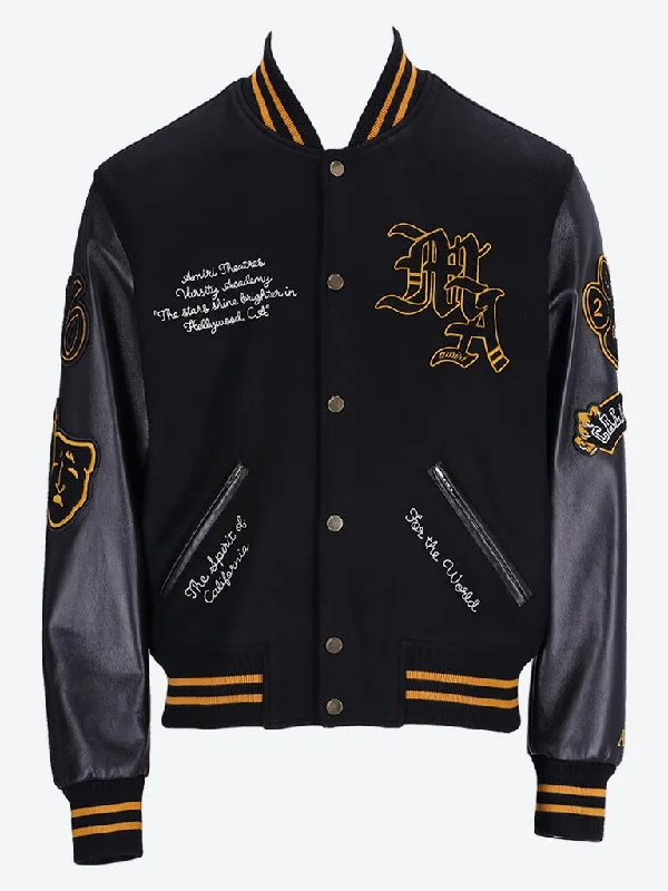 Cozy Fitting Amiri lion varsity jacket