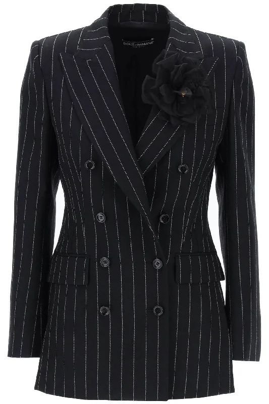 Street Cool Dolce & Gabbana Women's Turlington Double-Breasted Pinst