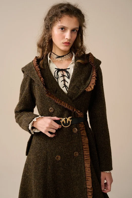 Luxury Classic Kristin 19 | Double-breasted hooded wool coat