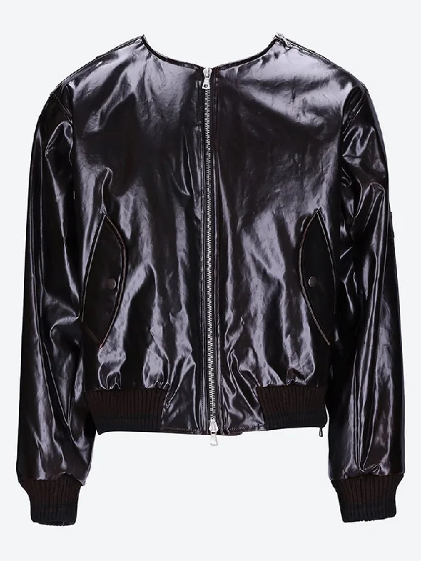 Cool Style Regular fit collarless bomber shoul