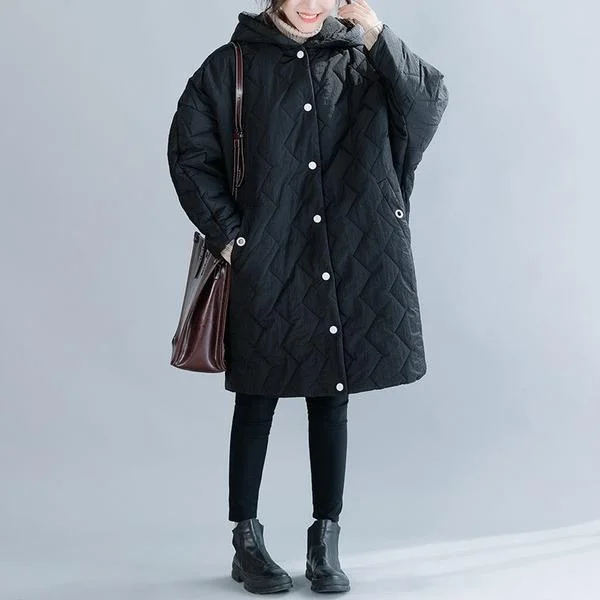 College Style Loose Casual Fashion All-match Hooded Thick Jacket 2020 Plus Size Women Long Coat