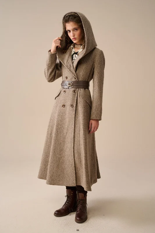 Sweet Girl Trista 24 | 100% twill wool hooded coat