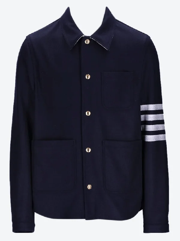Fresh And Elegant 4 bar melton utility jacket