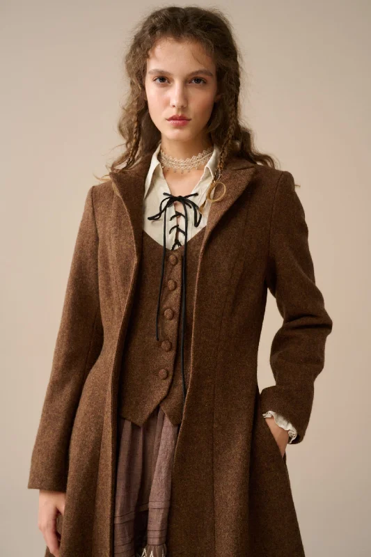 Exquisite Details Doreen 15 |Vest-Layered 100% Wool Coat
