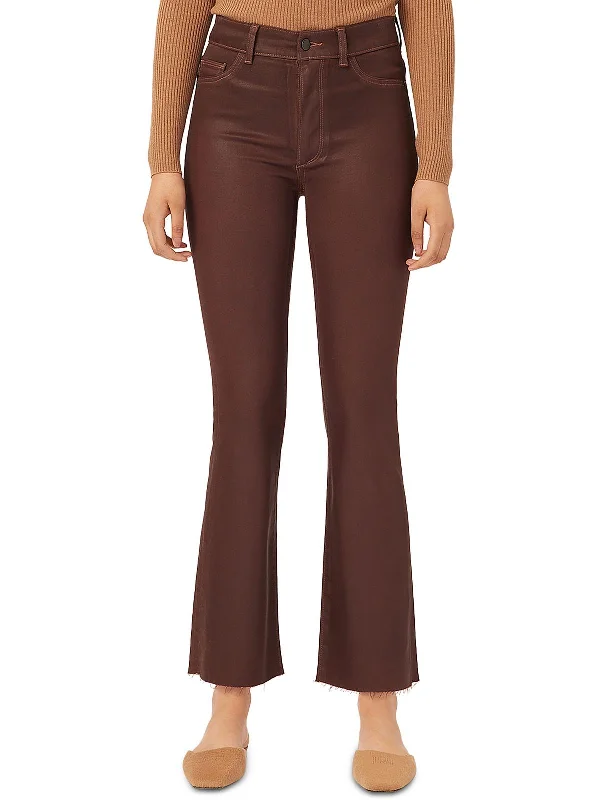 Comfort Fit Bridget Womens High Rise Coated Bootcut Jeans