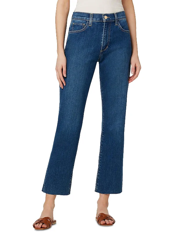 Relaxed Weekend Wear Callie Womens Raw Hem Denim Bootcut Jeans