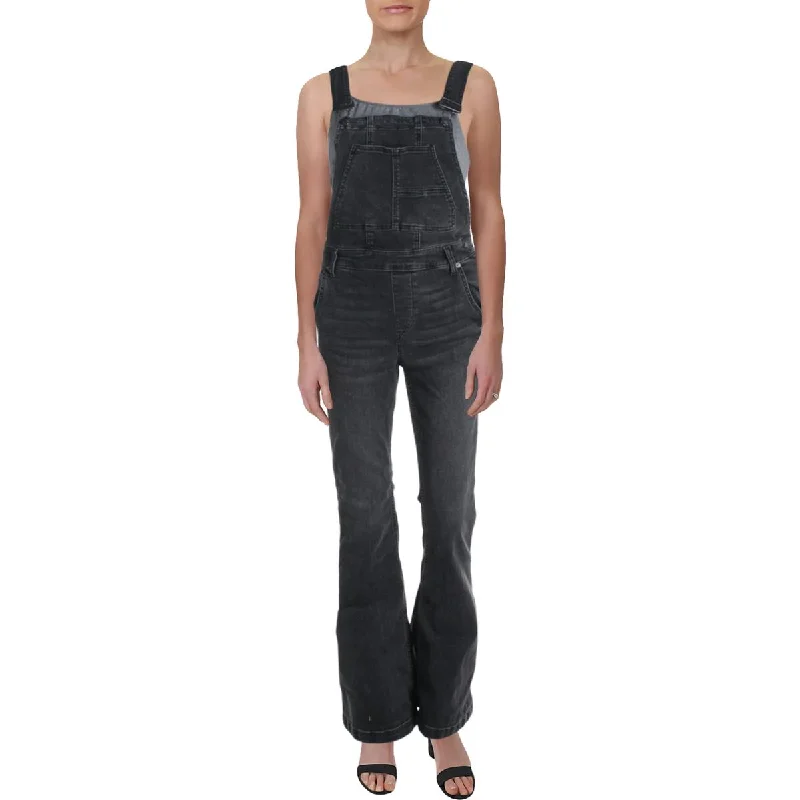 Summer Selection Carly Womens Denim Flare Leg Overall Jeans