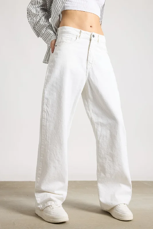 Free Design Iconic White Wide Leg Jeans