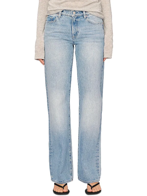 Fashion Expert Drue Womens Low Rise Denim Straight Leg Jeans