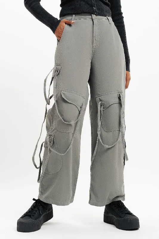 Casual Comfort Grey Pocketed Cargo