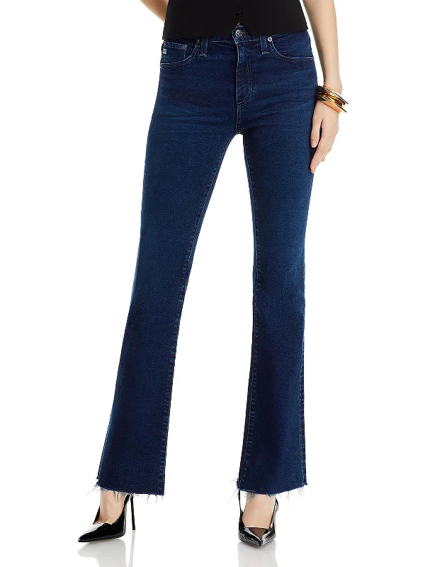 Lace Design Farrah Womens Denim High Rise Fit Bootcut Jeans