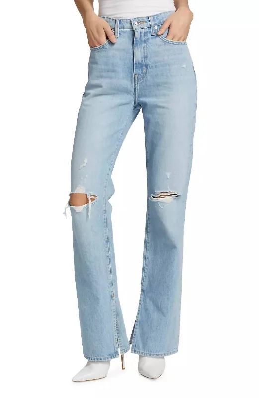 High Street Series Frankie High Rise Straight Jeans In Distressed Bowery