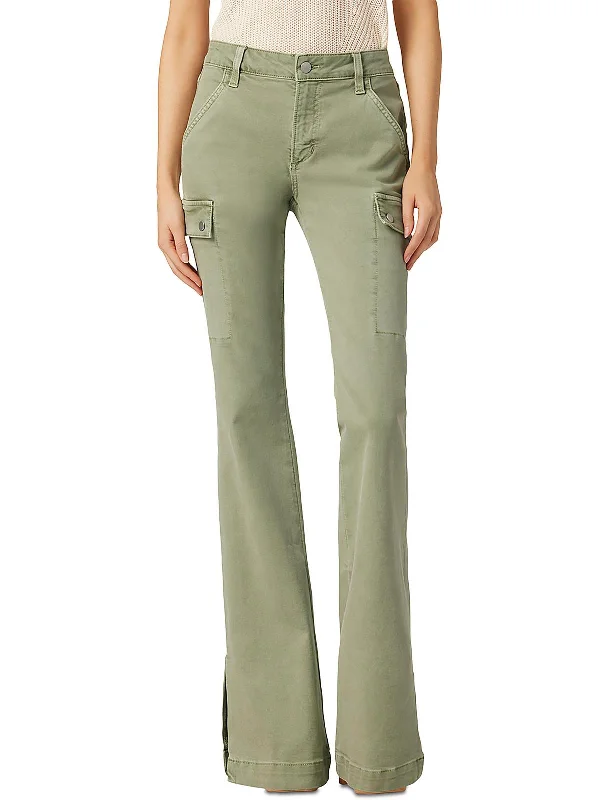 All-Day Style Frankie Womens Split Hem Denim Cargo Jeans