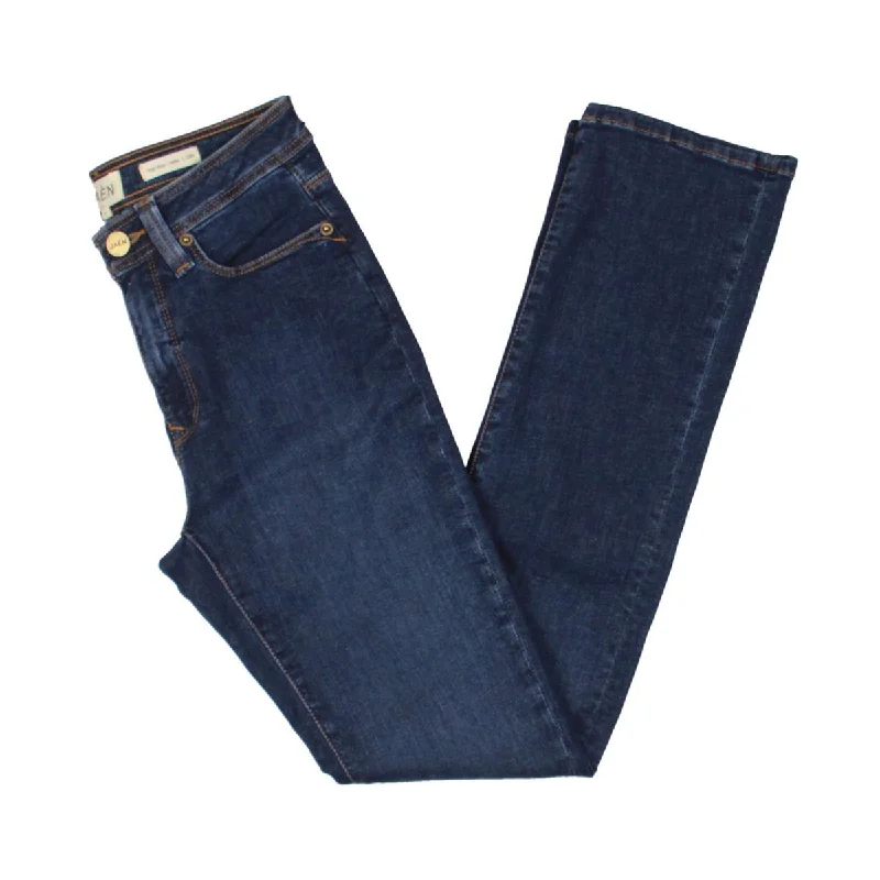 Comfortable And Versatile Halle Womens Denim Dark Wash Straight Leg Jeans