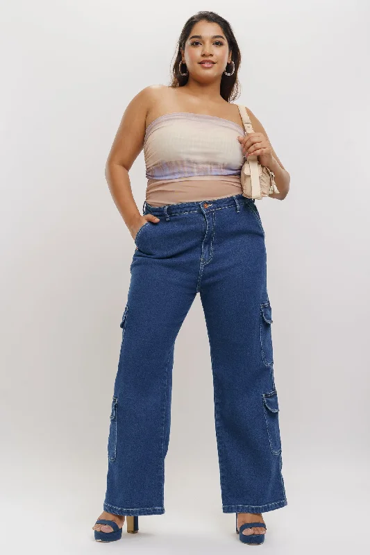 Easygoing Fashion Indigo Blue Cargo