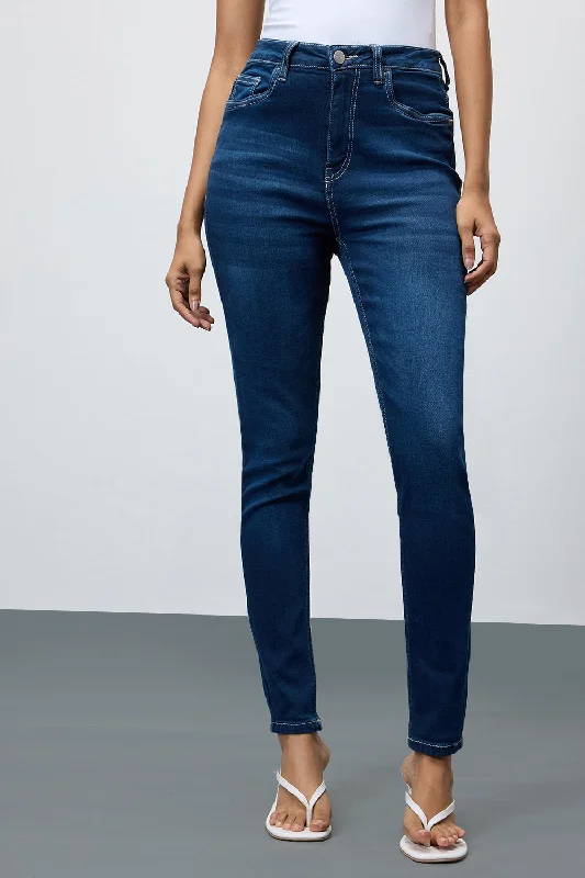 Cozy Footwear Slim Dusk Dark Blue Skinny Leg Jeans