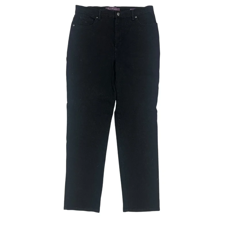 Fashion Selection Jeans Boot Cut By Gloria Vanderbilt In Black Denim, Size:12