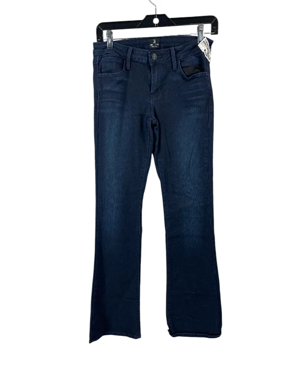Unique Design Jeans Boot Cut By Just Black In Blue Denim, Size: 27