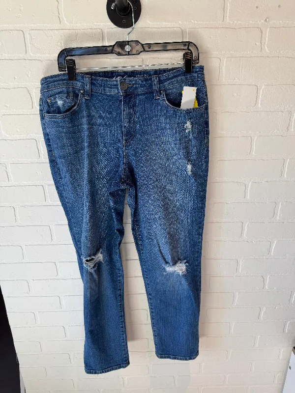 Breezy Style Jeans Boyfriend By Inc In Blue Denim, Size: 12