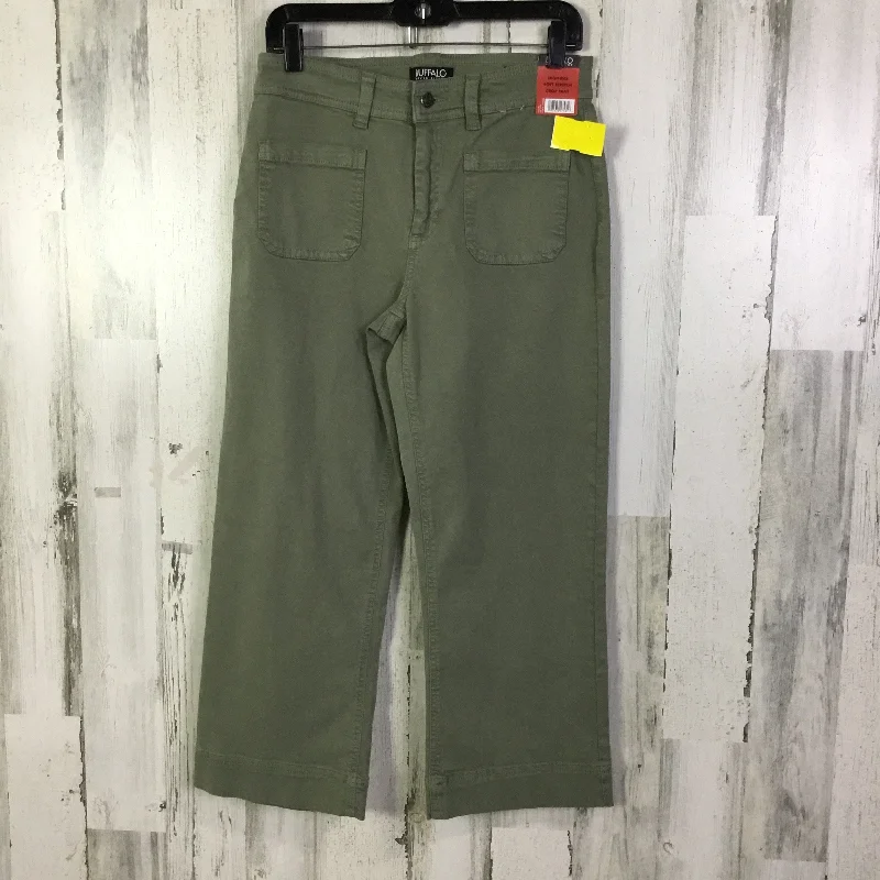Elegant Dressing Jeans Cropped By Buffalo David Bitton In Green Denim, Size: 8