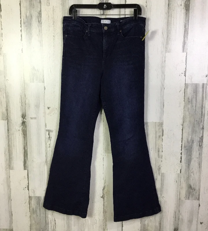 Relaxed Chic Jeans Flared By Sofia By Sofia Vergara In Blue Denim, Size: 12