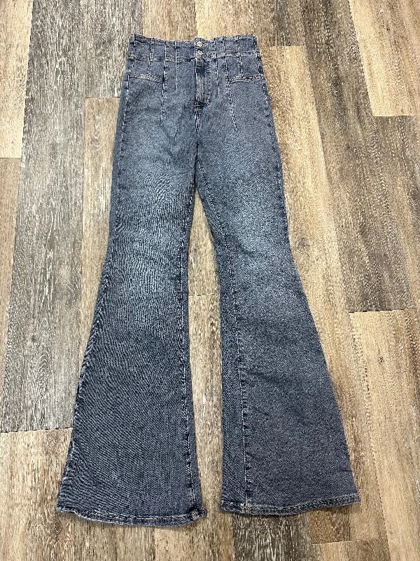 Youthful Street Fashion Jeans Flared By We The Free In Blue Denim, Size: 8