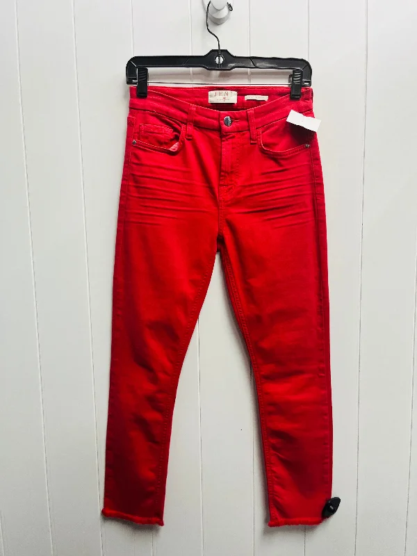 Cozy Lifestyle Jeans Skinny By 7 For All Mankind In Red, Size: 2