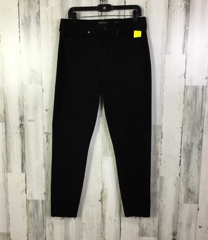 Breathable Style Jeans Skinny By Banana Republic In Black, Size: 12